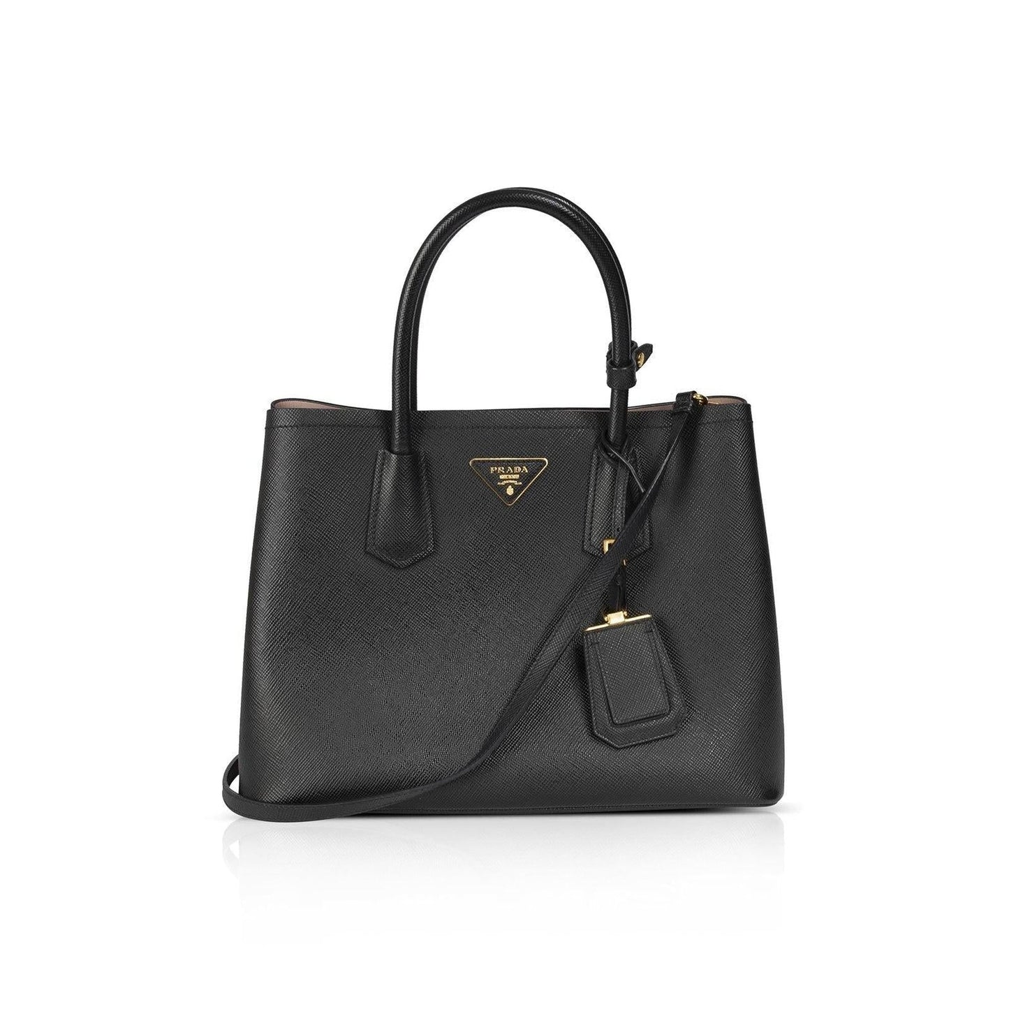 Prada Medium Saffiano Cuir Double Tote