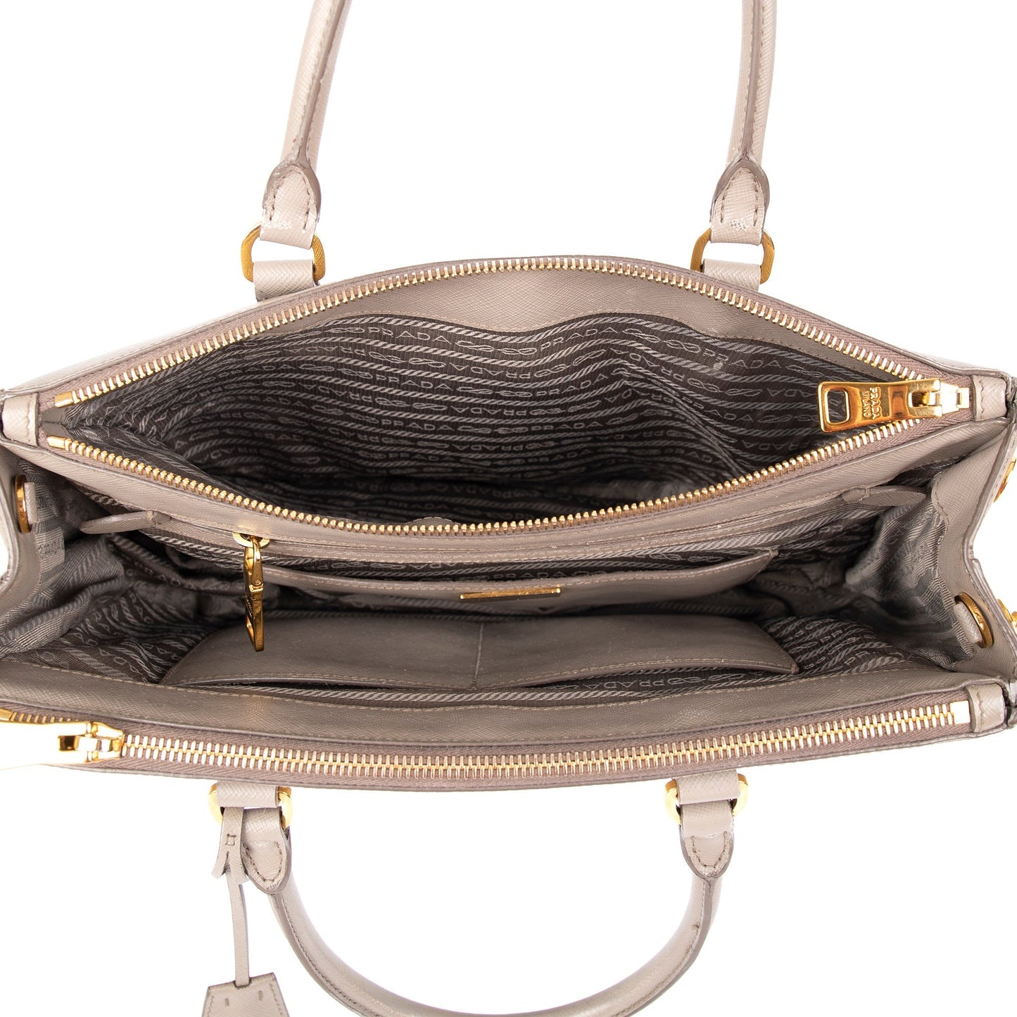 Prada Medium Saffiano Galleria Double Zip Tote