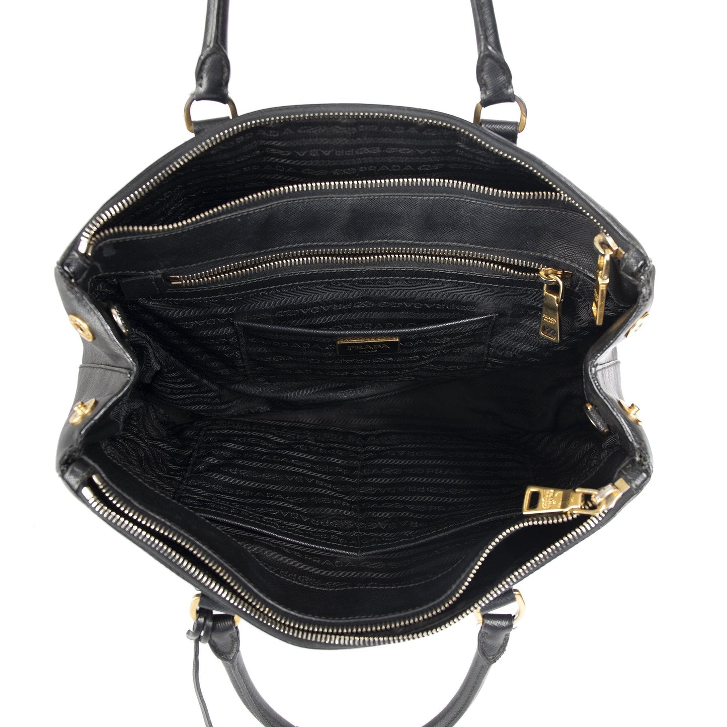 Prada Medium Saffiano Lux Galleria Double Zip Tote