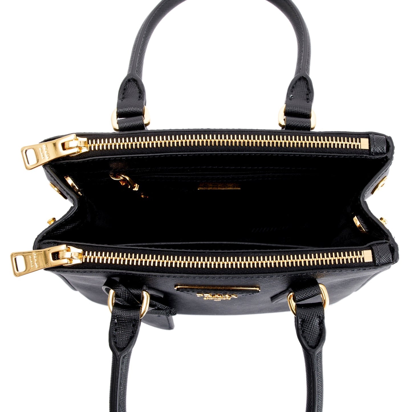 Prada Mini Saffiano Lux Galleria Double Zip Tote