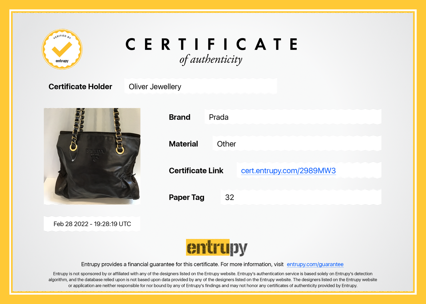 Prada Nappa Leather & Tessuto Nylon Catena Bag