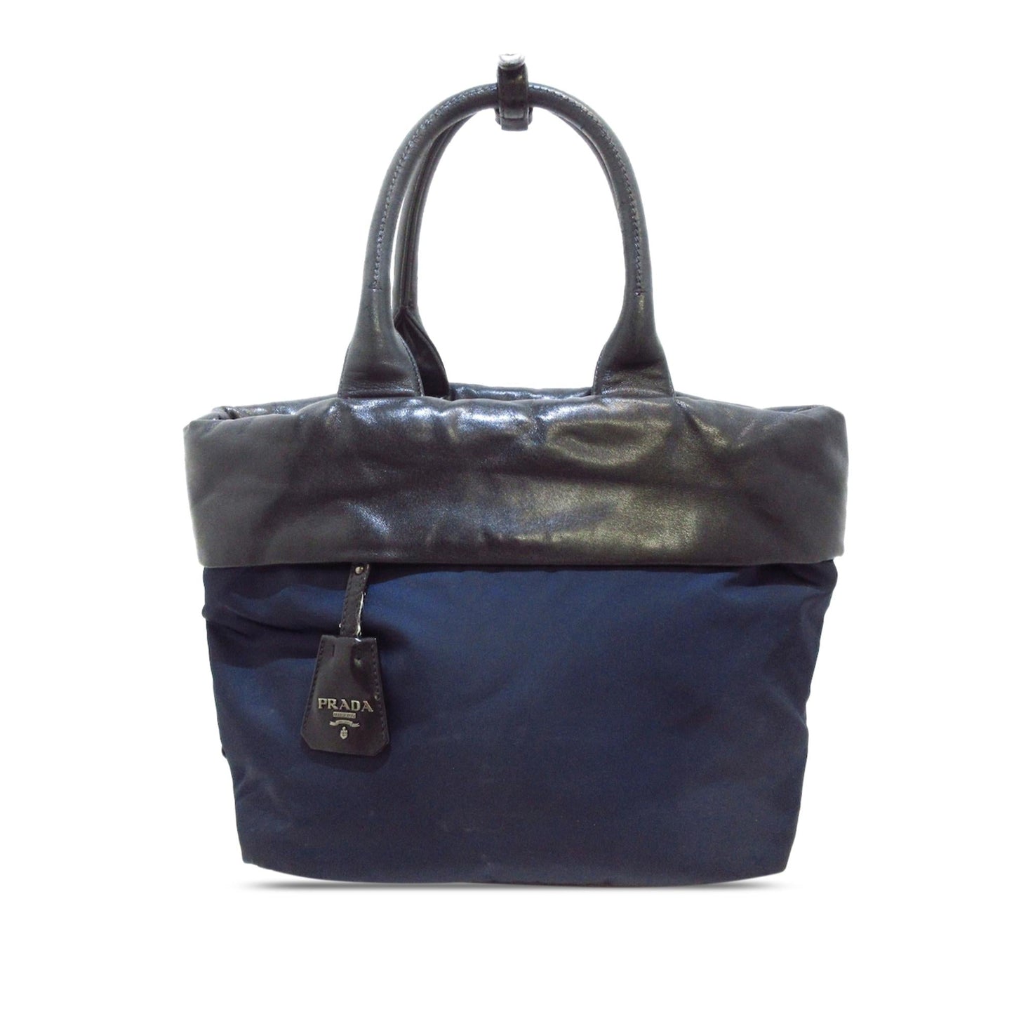 Prada Nappa Trimmed Tessuto Satchel (SHG-m0ZkLn)