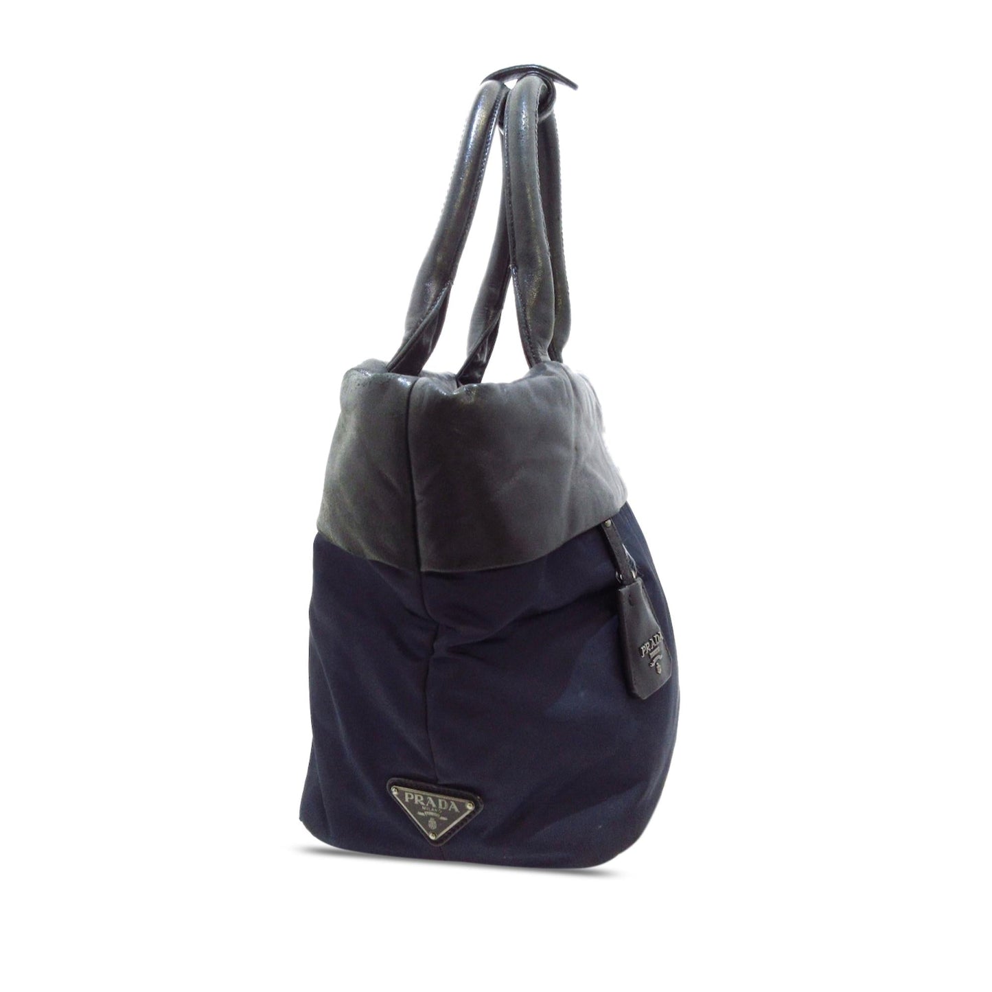 Prada Nappa Trimmed Tessuto Satchel (SHG-m0ZkLn)