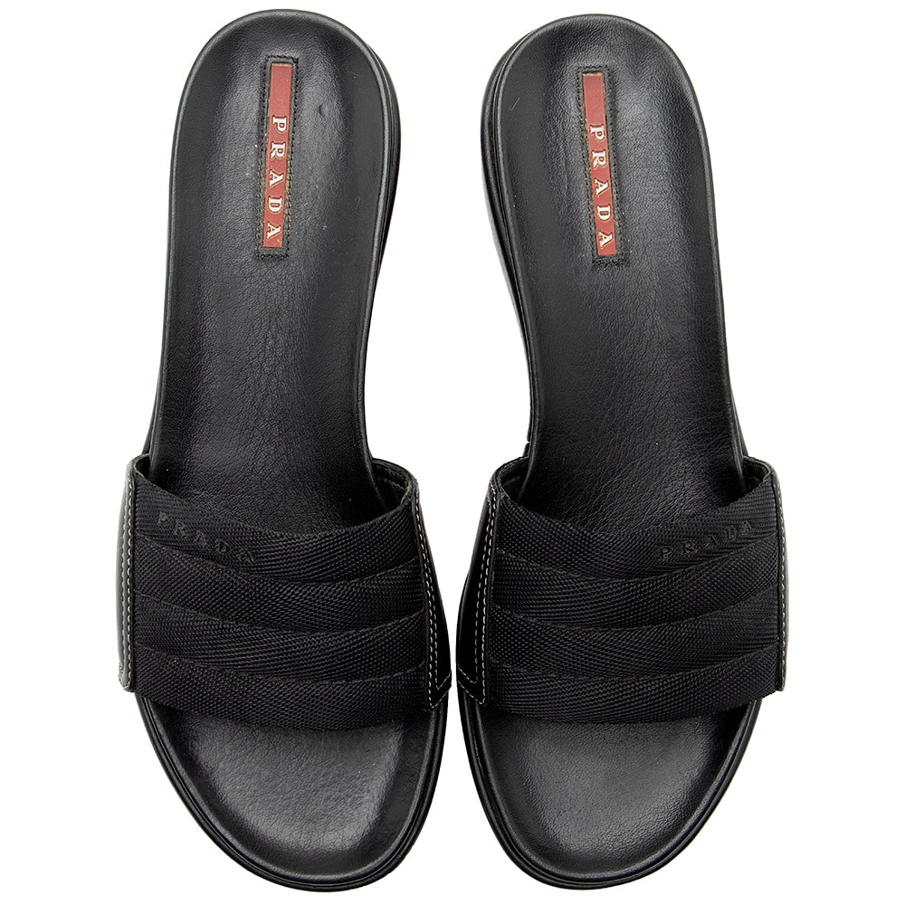 Prada Nylon Sport Sandals - Size 7.5  / 37.5 (SHF-19303)