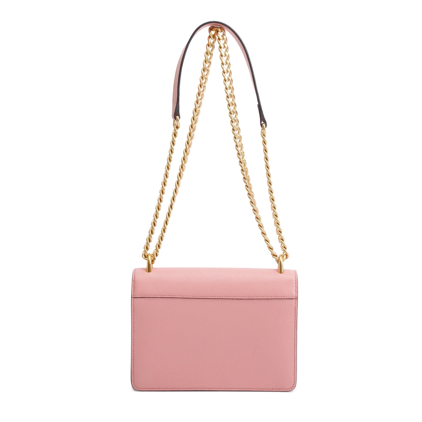 Prada Pink Saffiano Lux Chain Shoulder Bag