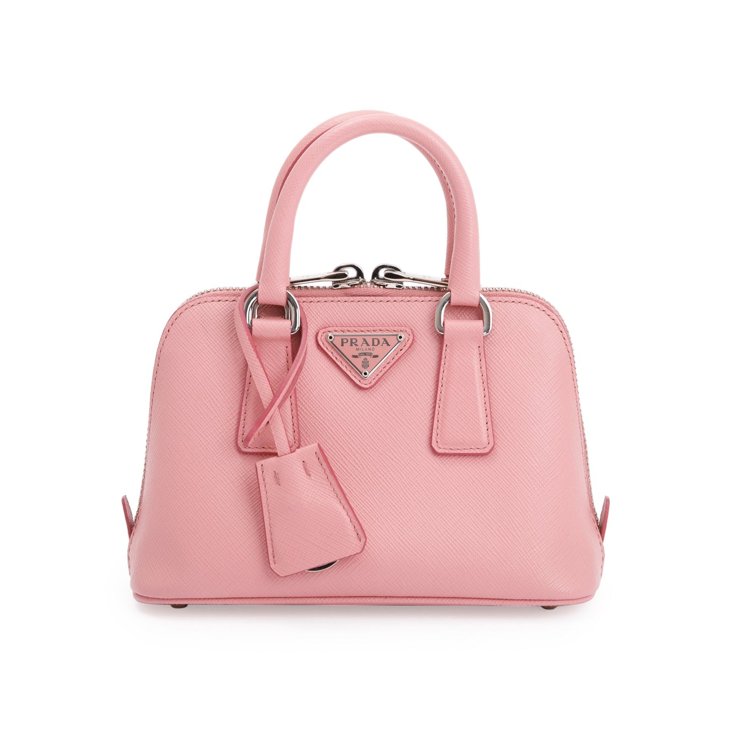 Prada Pink Saffiano Lux Mini Promenade Tote