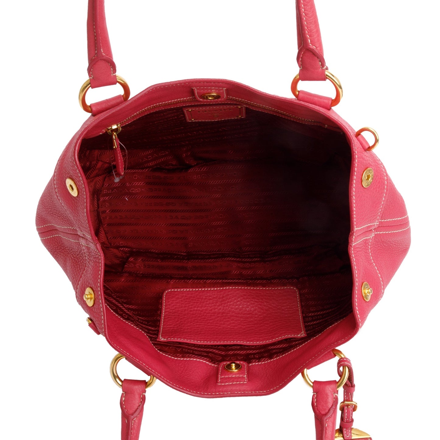 Prada Pink Vitello Daino Leather Shoulder Bag
