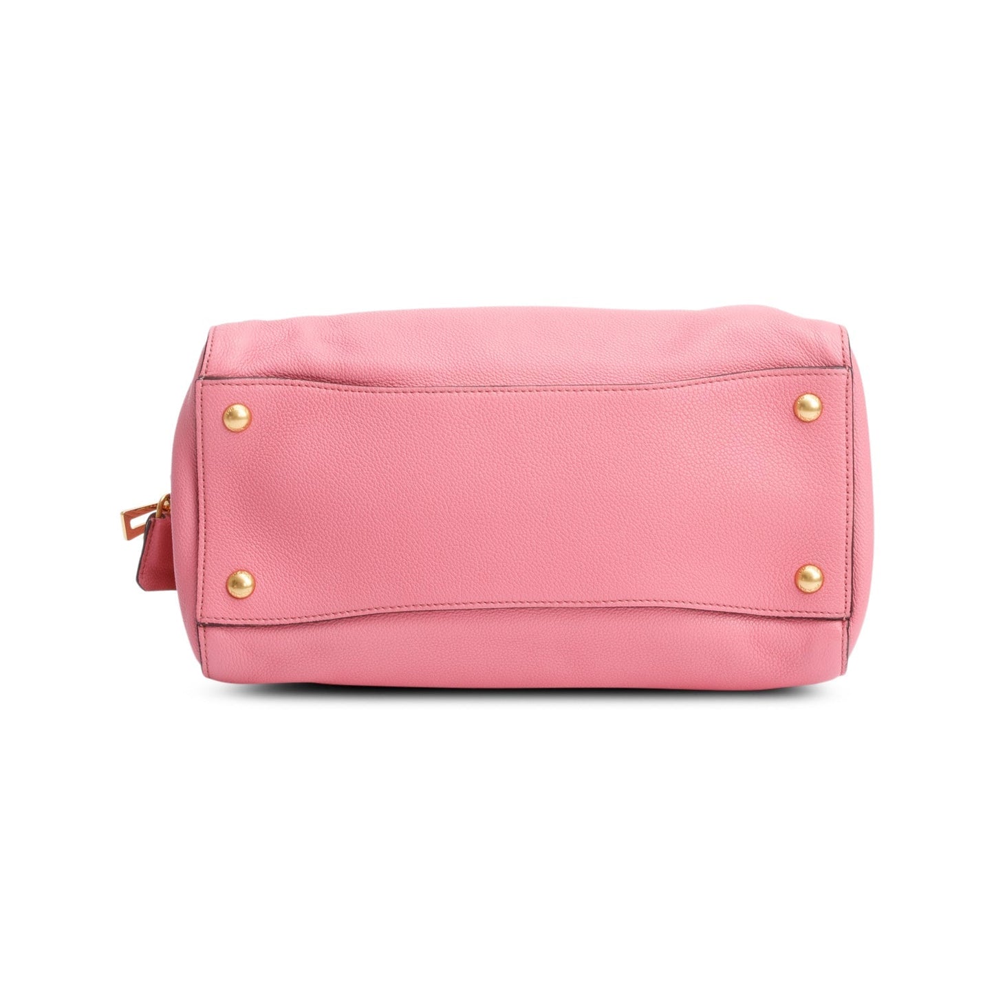 Prada Pink Vitello Grain Leather Signature Top Handle Bag