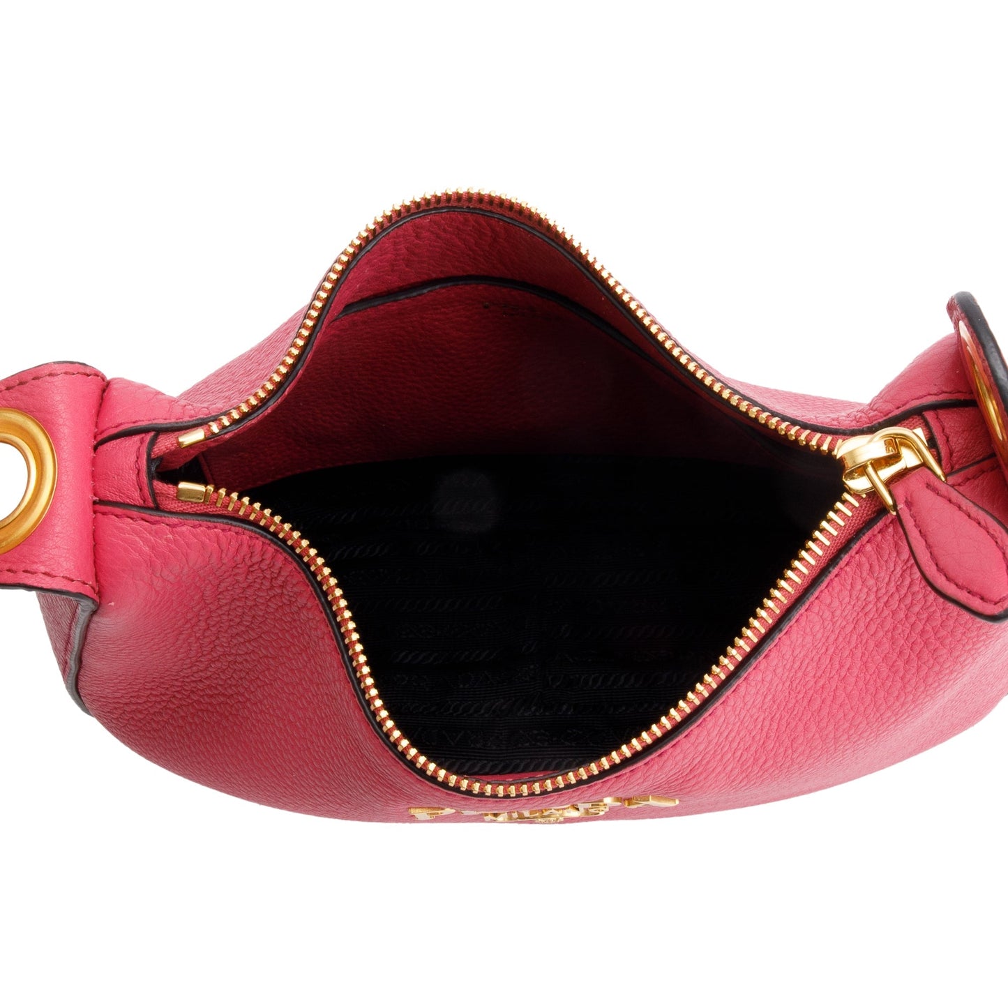Prada Pink Vitello Phenix Logo Crossbody Bag