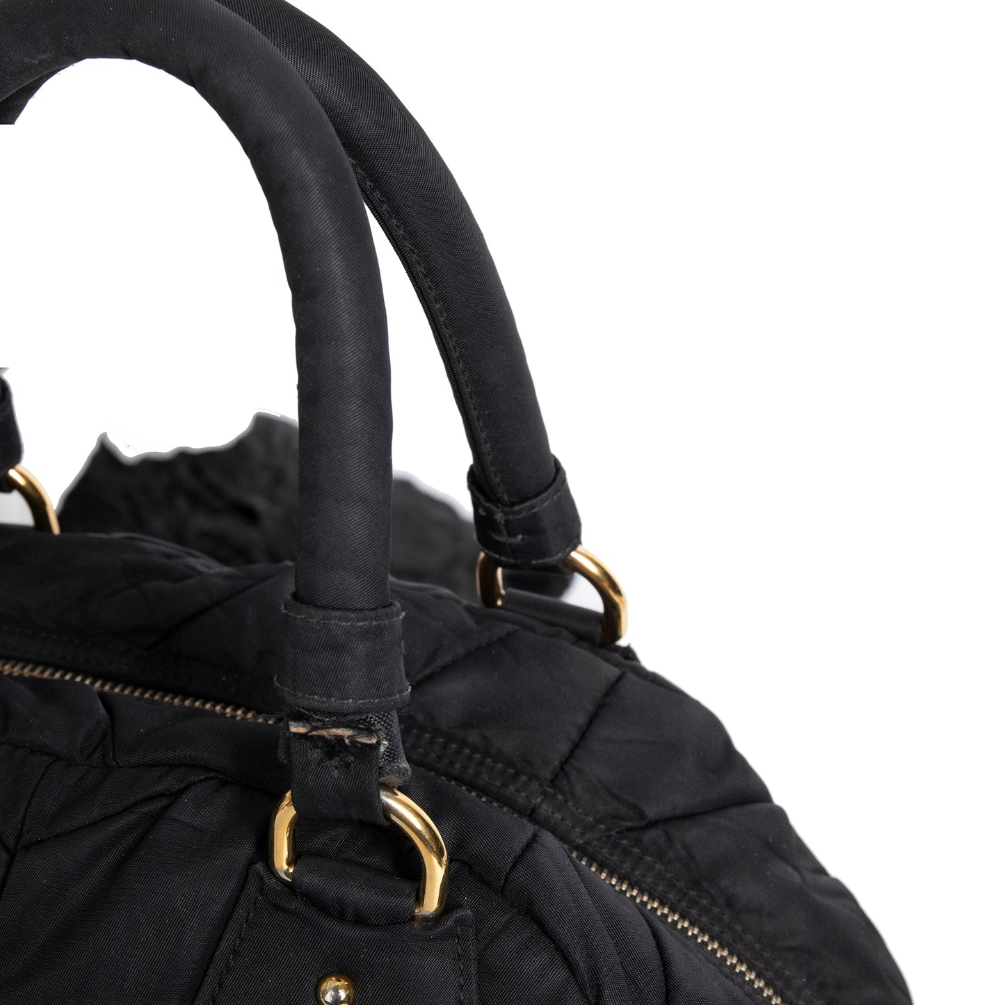Prada Quilted Tessuto Nylon Bauletto Bag