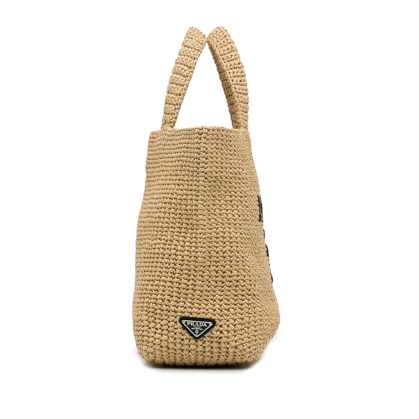 Prada Raffia Logo Tote Bag (SHG-ZnBIpP)