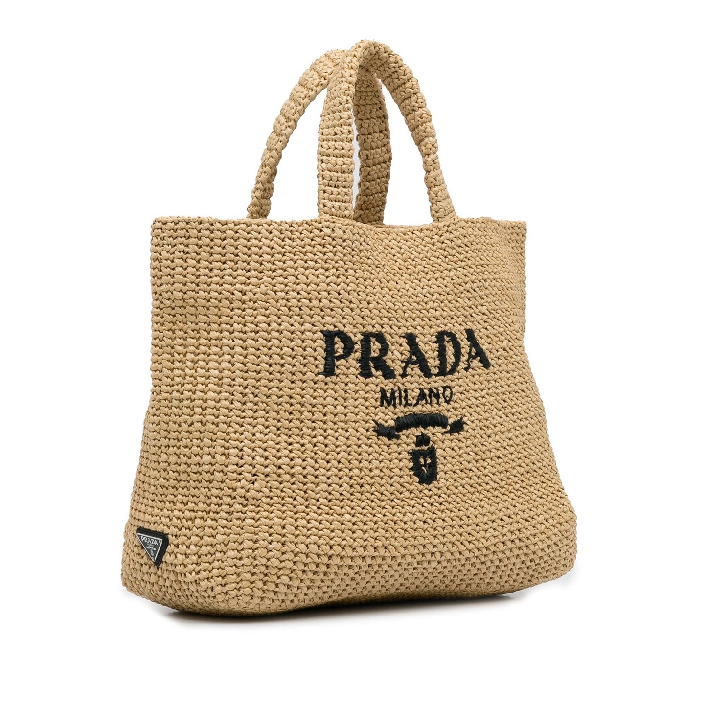 Prada Raffia Logo Tote Bag (SHG-ZnBIpP)