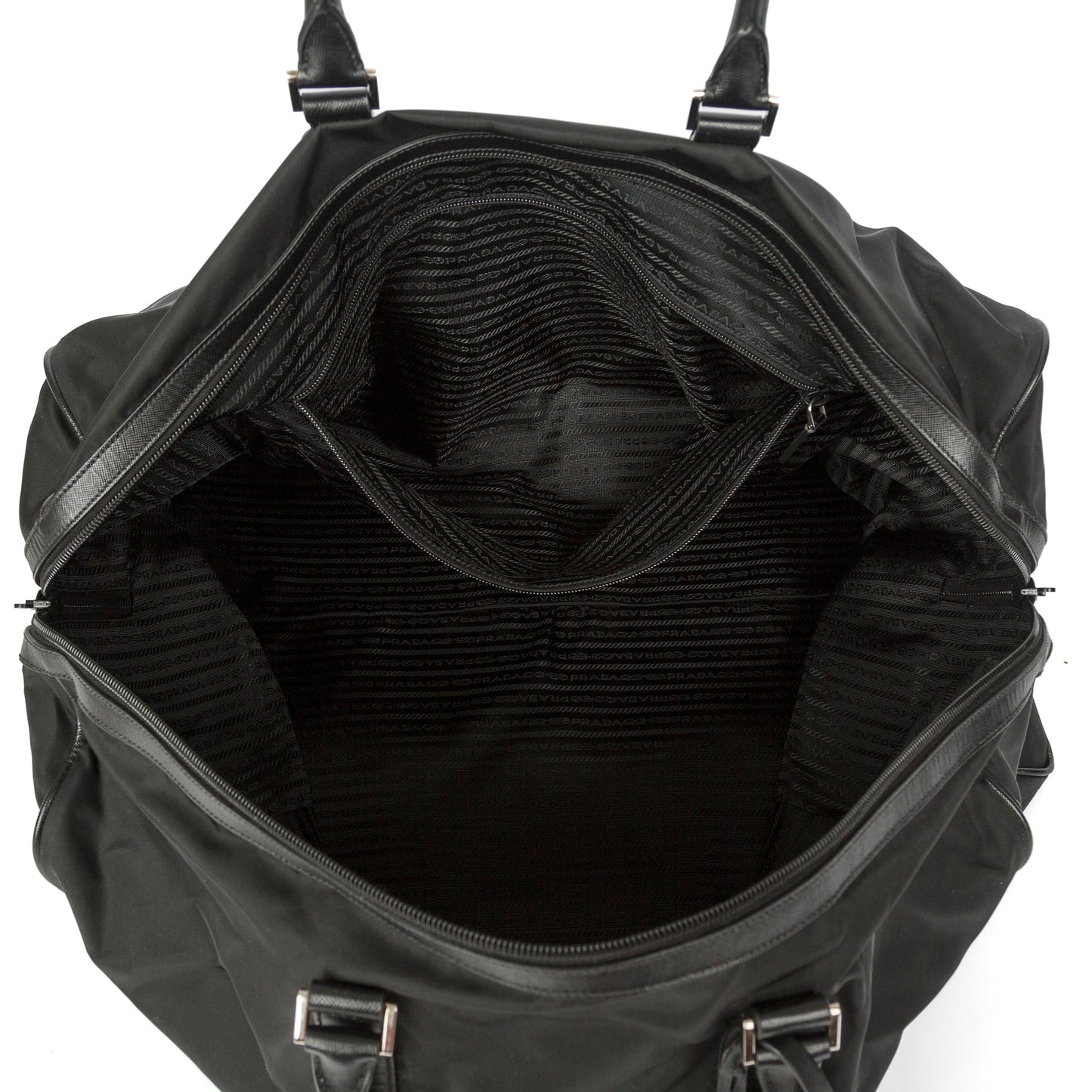 Prada Re-Nylon & Saffiano Leather Large Duffle Bag