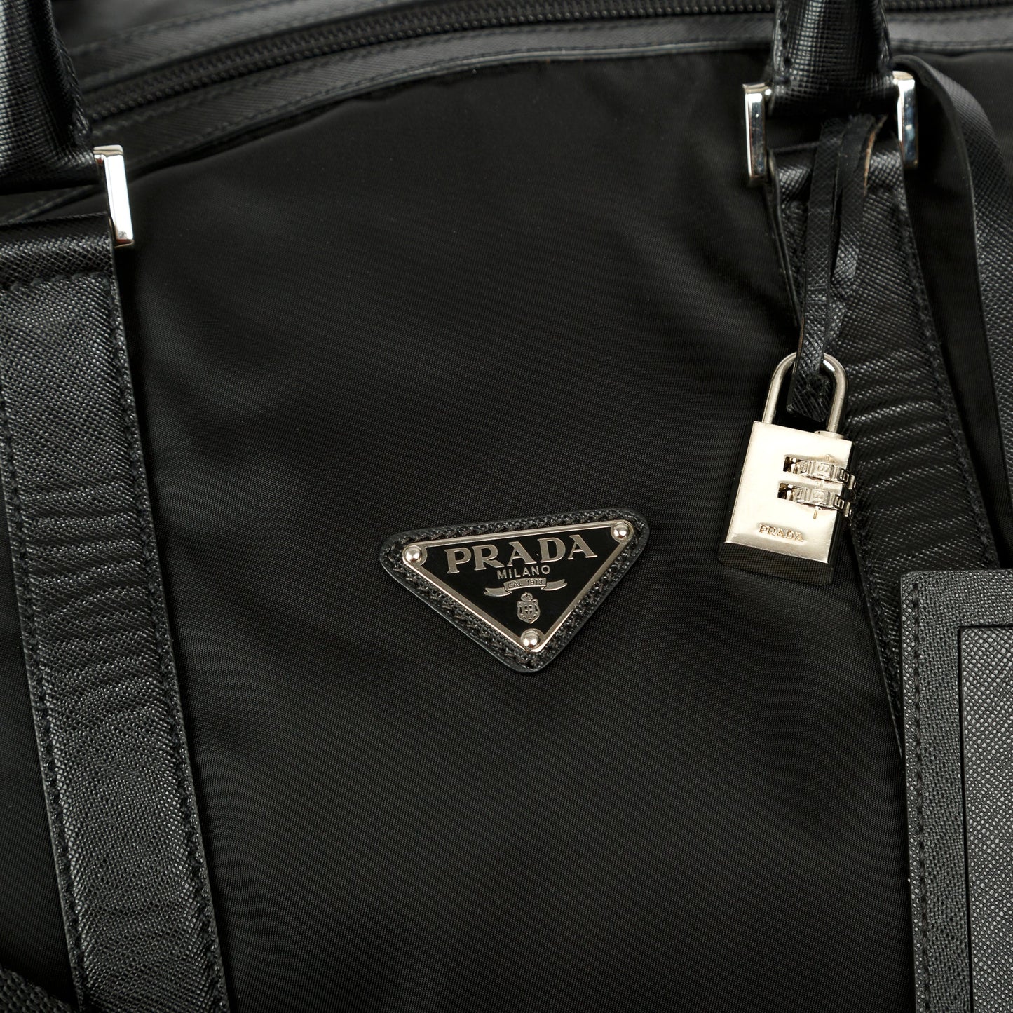 Prada Re-Nylon & Saffiano Leather Large Duffle Bag