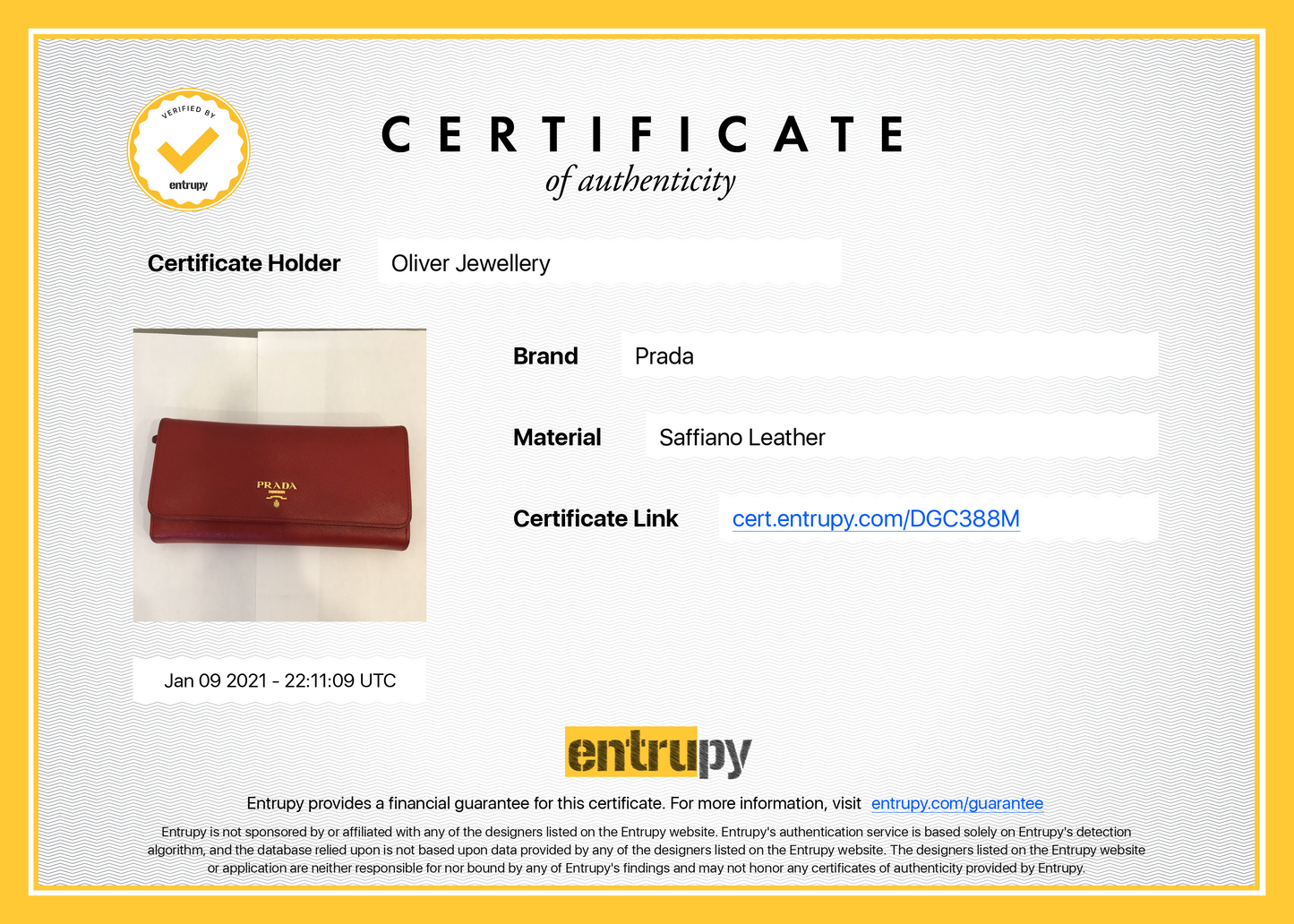 Prada Red Saffiano Continental Wallet