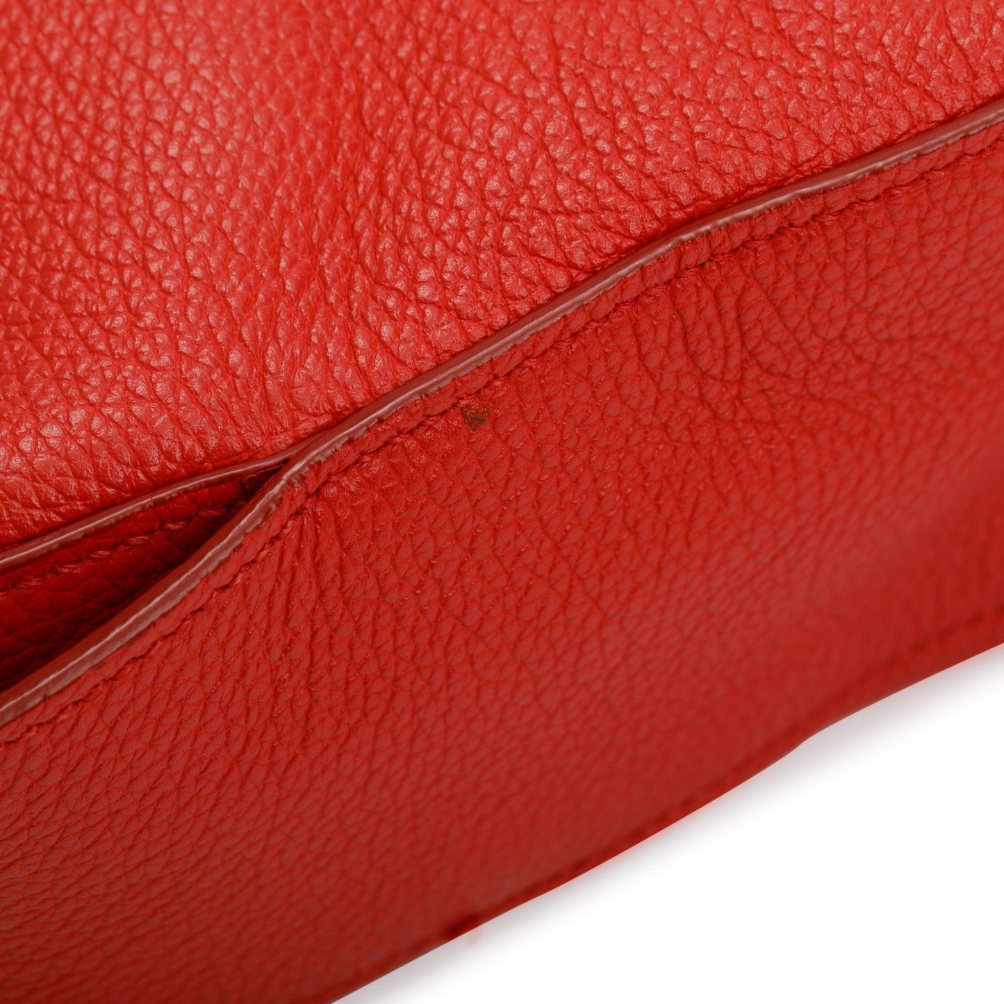 Prada Red Vitello Daino Leather Zipped Shoulder Bag