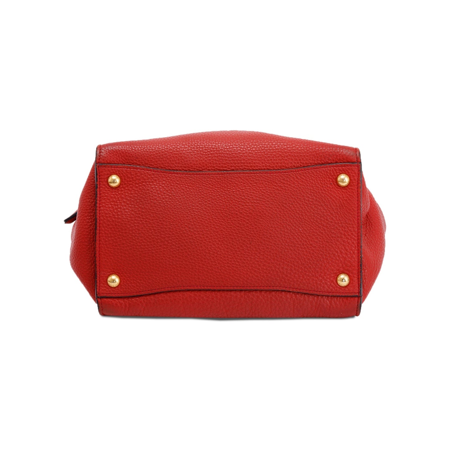 Prada Red Vitello Daino Sound Twin Pocket Tote