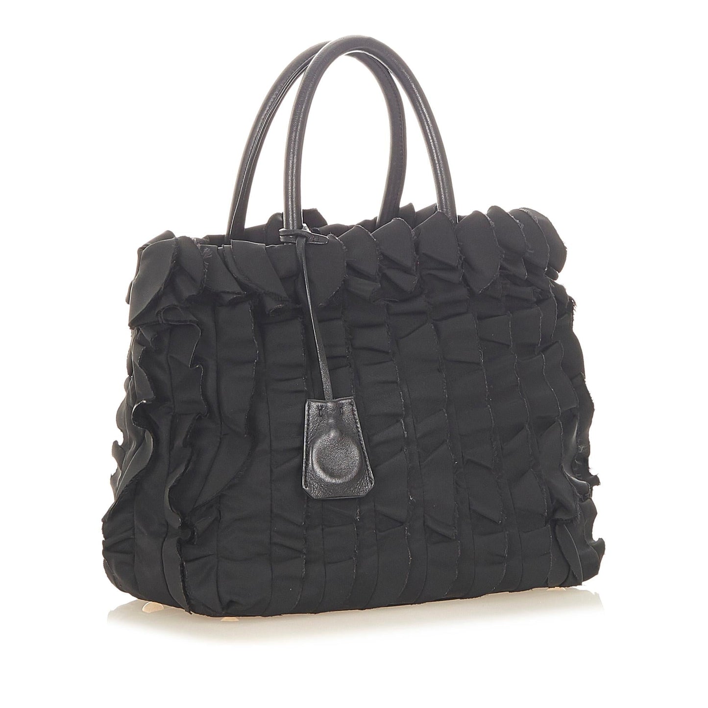 Prada Ruffled Tessuto Tote Bag (SHG-31505)