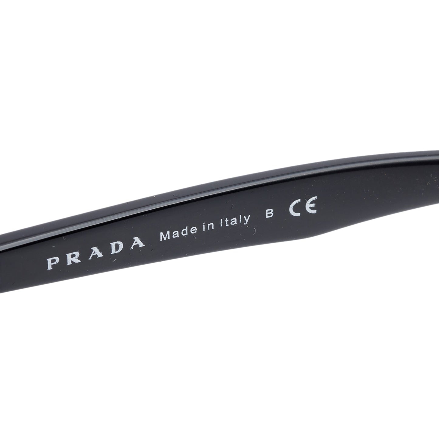 Prada SPR 04P Black Acetate Crystal Cat Eye Sunglasses