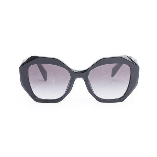Prada SPR 16W Black Acetate Symbole Geometric Sunglasses
