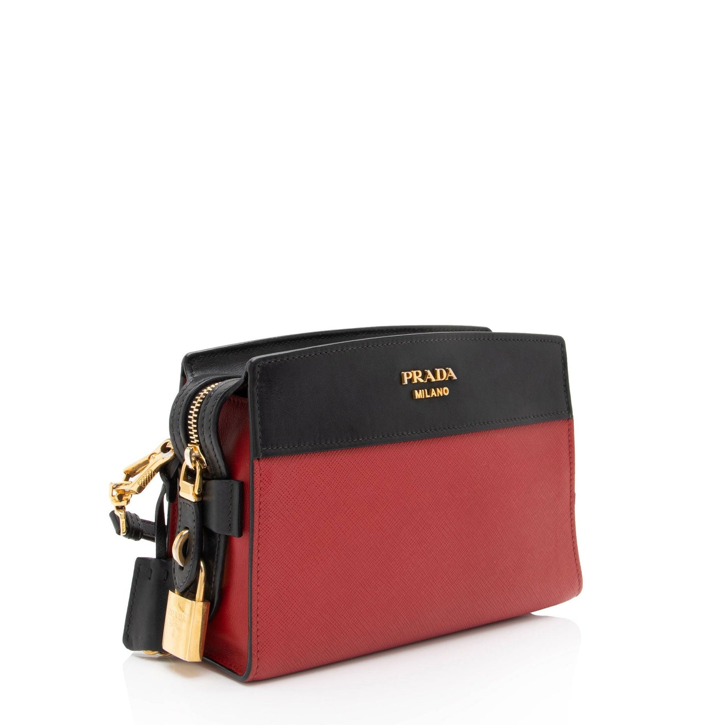 Prada Saffiano City Calf Esplanade Crossbody Bag (SHF-aLiiW2)