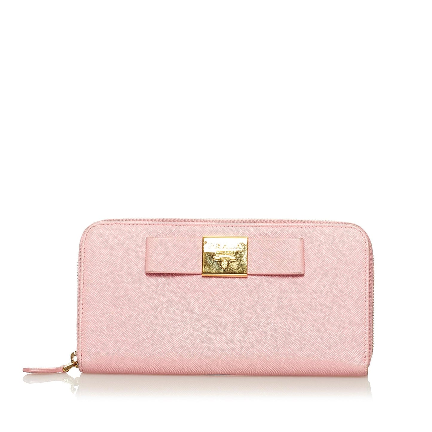 Prada Saffiano Fiocco Bow Long Wallet (SHG-35031)
