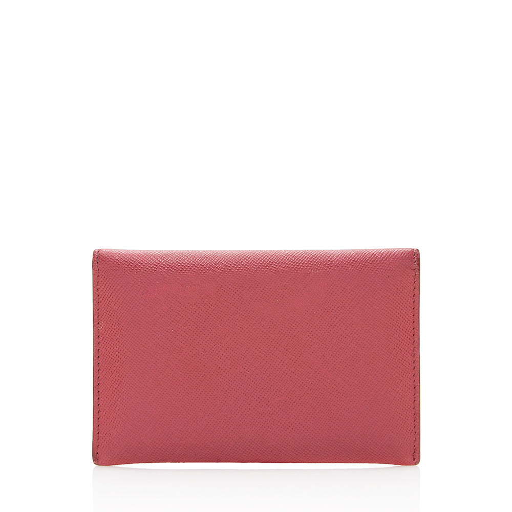 Prada Saffiano Leather Card Holder (SHF-21996)
