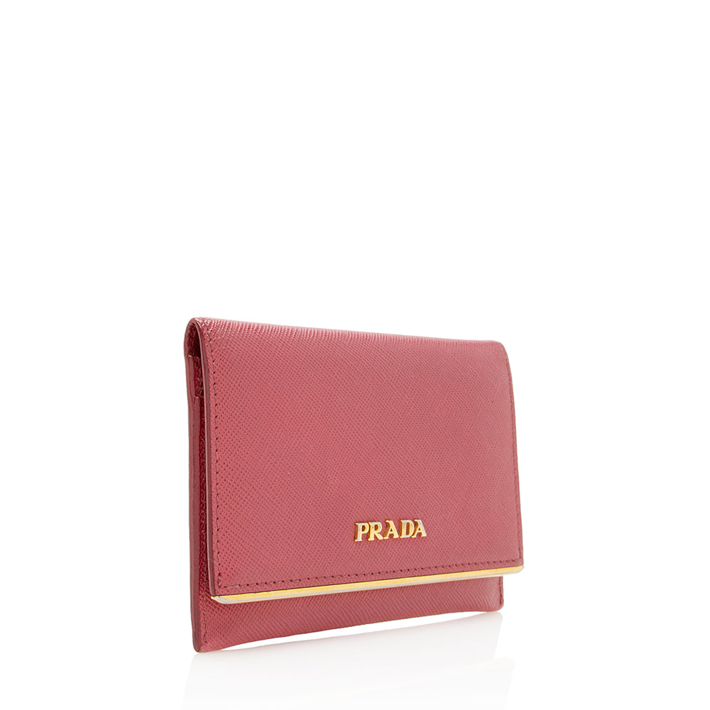 Prada Saffiano Leather Card Holder (SHF-21996)