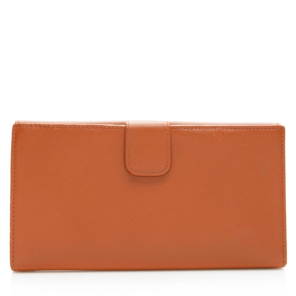Prada Saffiano Leather Continental Wallet (SHF-19517)