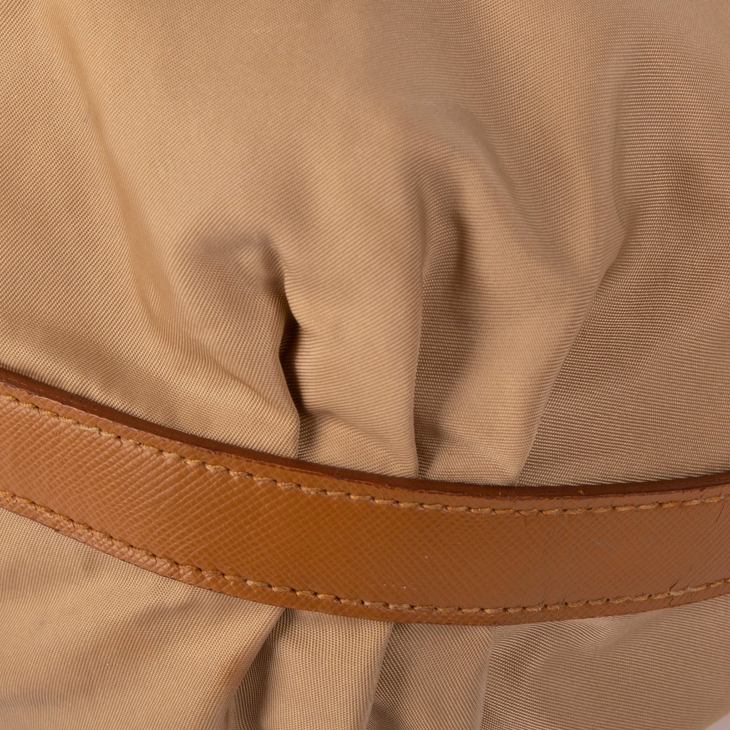 Prada Saffiano Leather-Trimmed Tessuto Hobo