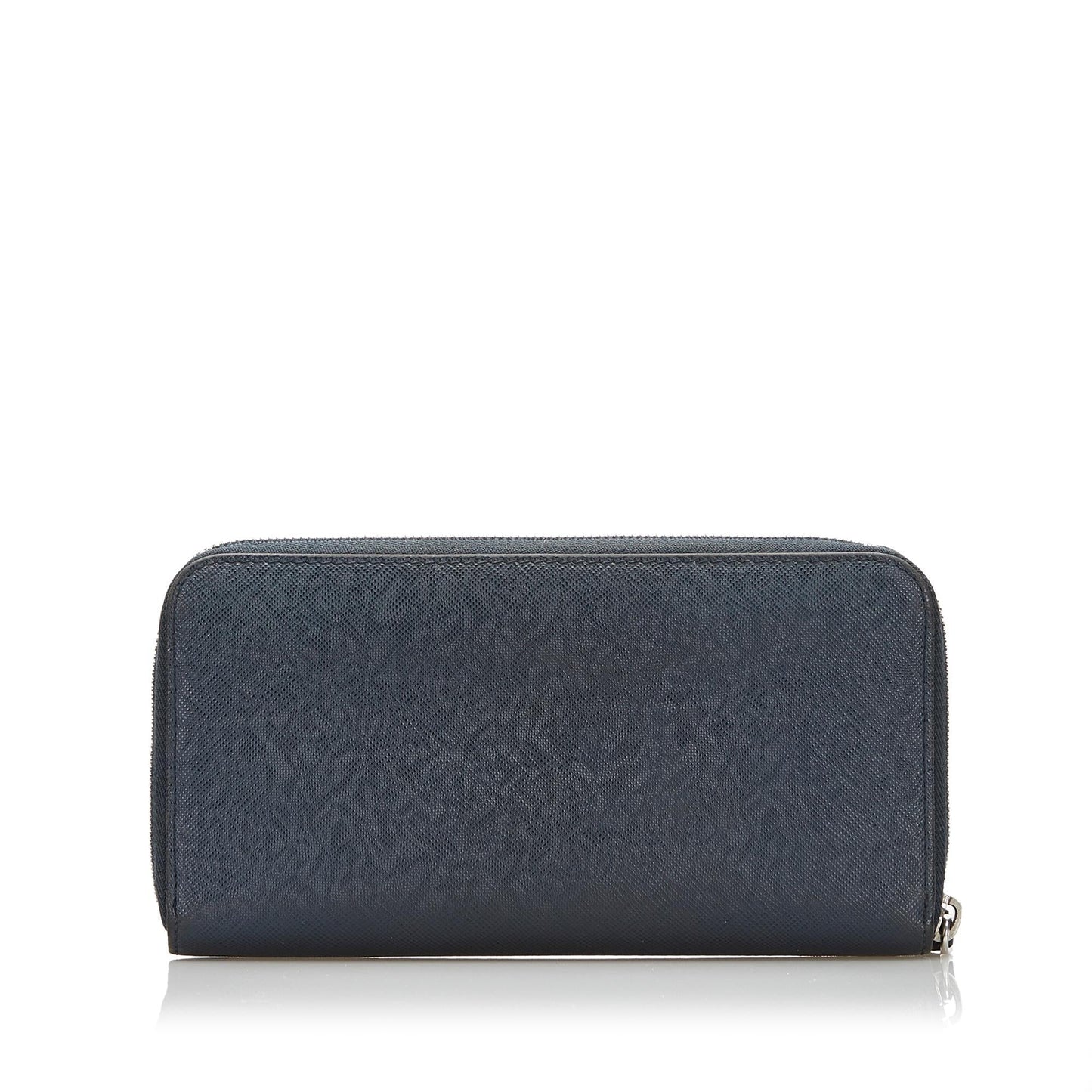 Prada Saffiano Leather Zip Around Wallet (SHG-37742)