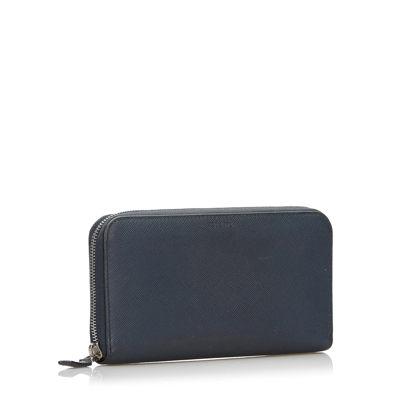 Prada Saffiano Leather Zip Around Wallet (SHG-37742)