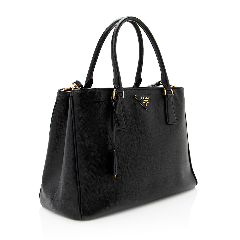 Prada Saffiano Lux Double-Zip Medium Tote (SHF-20631)