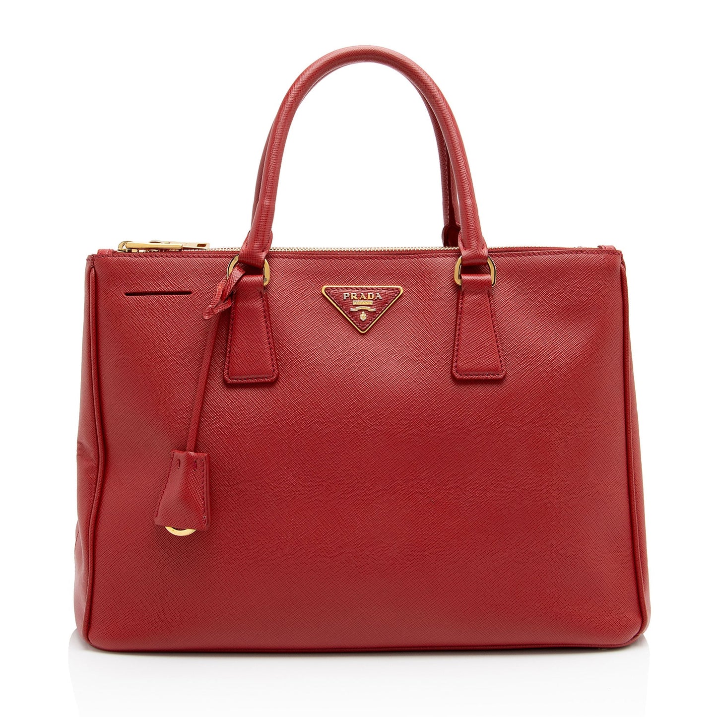 Prada Saffiano Lux Double Zip Medium Tote (SHF-58TlPT)