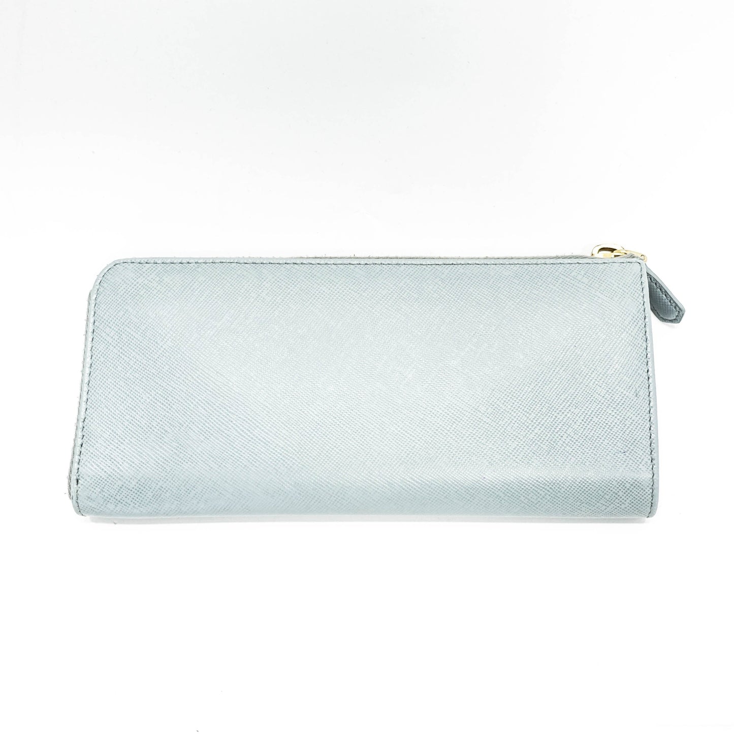 Prada Saffiano Lux Half Zip Wallet