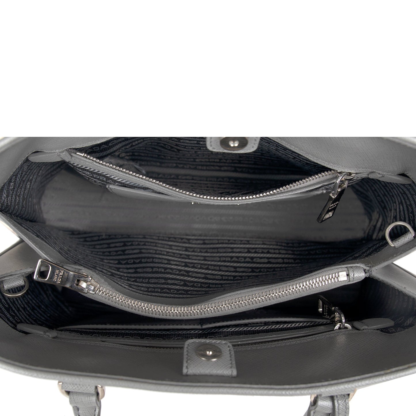 Prada Saffiano Lux Open Promenade Dome Tote