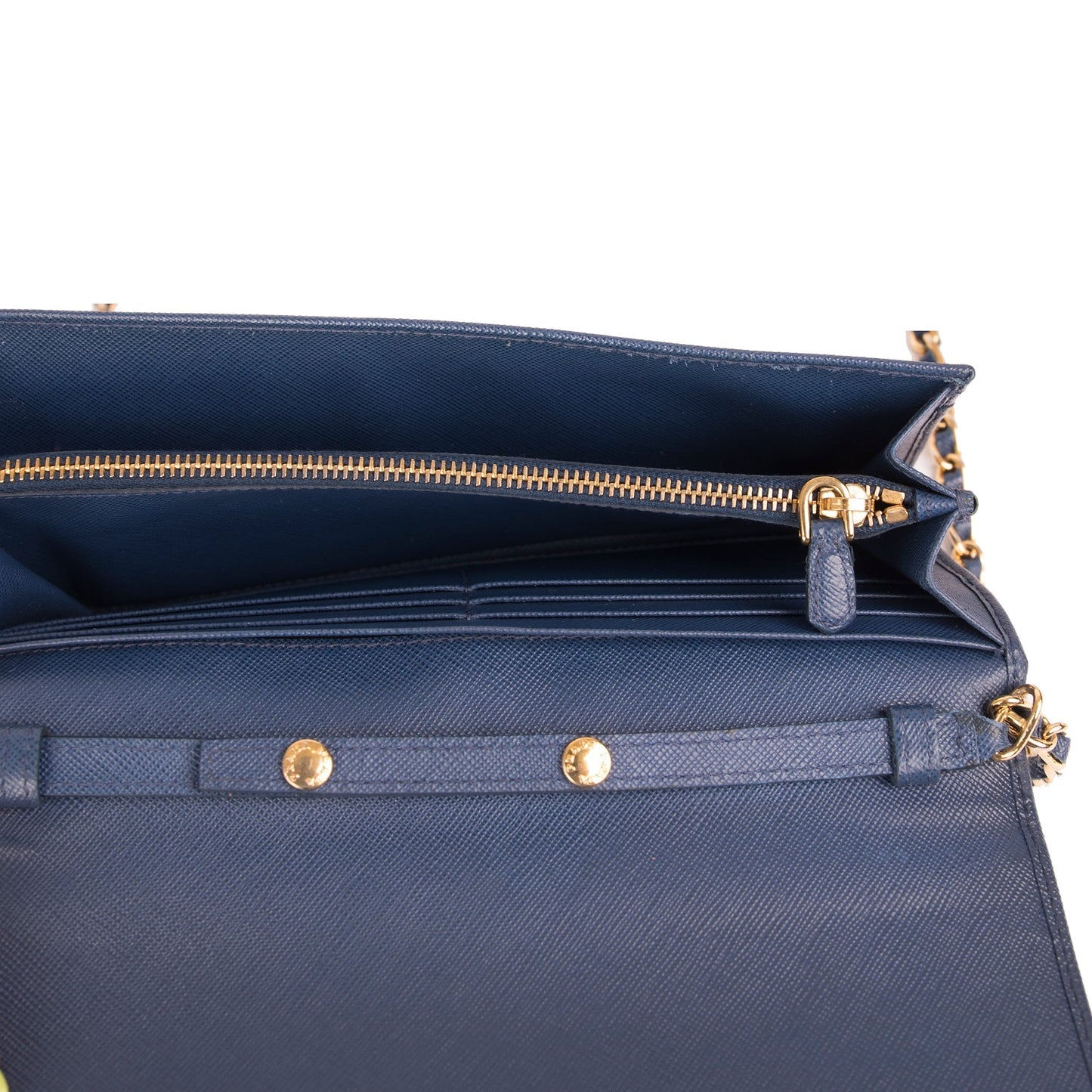 Prada Saffiano Metal Wallet on Chain