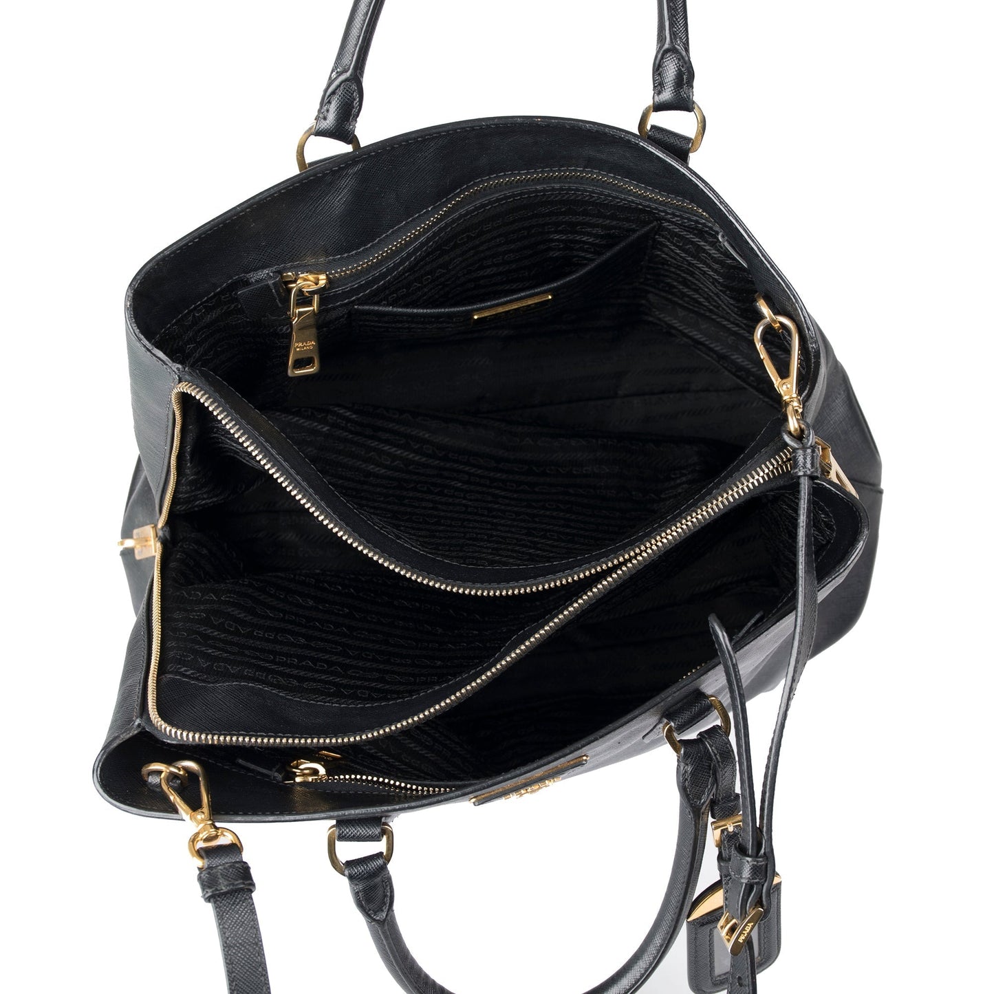 Prada Saffiano Middle Zip Tote