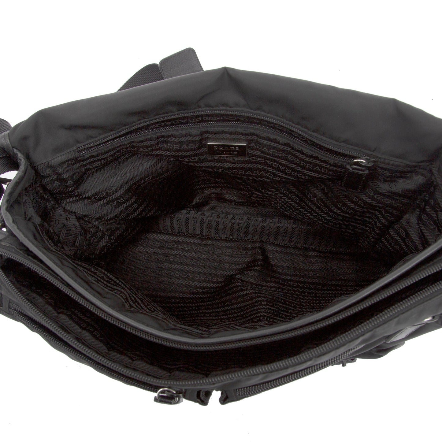 Prada Saffiano-Trimmed Tessuto Nylon Messenger Bag