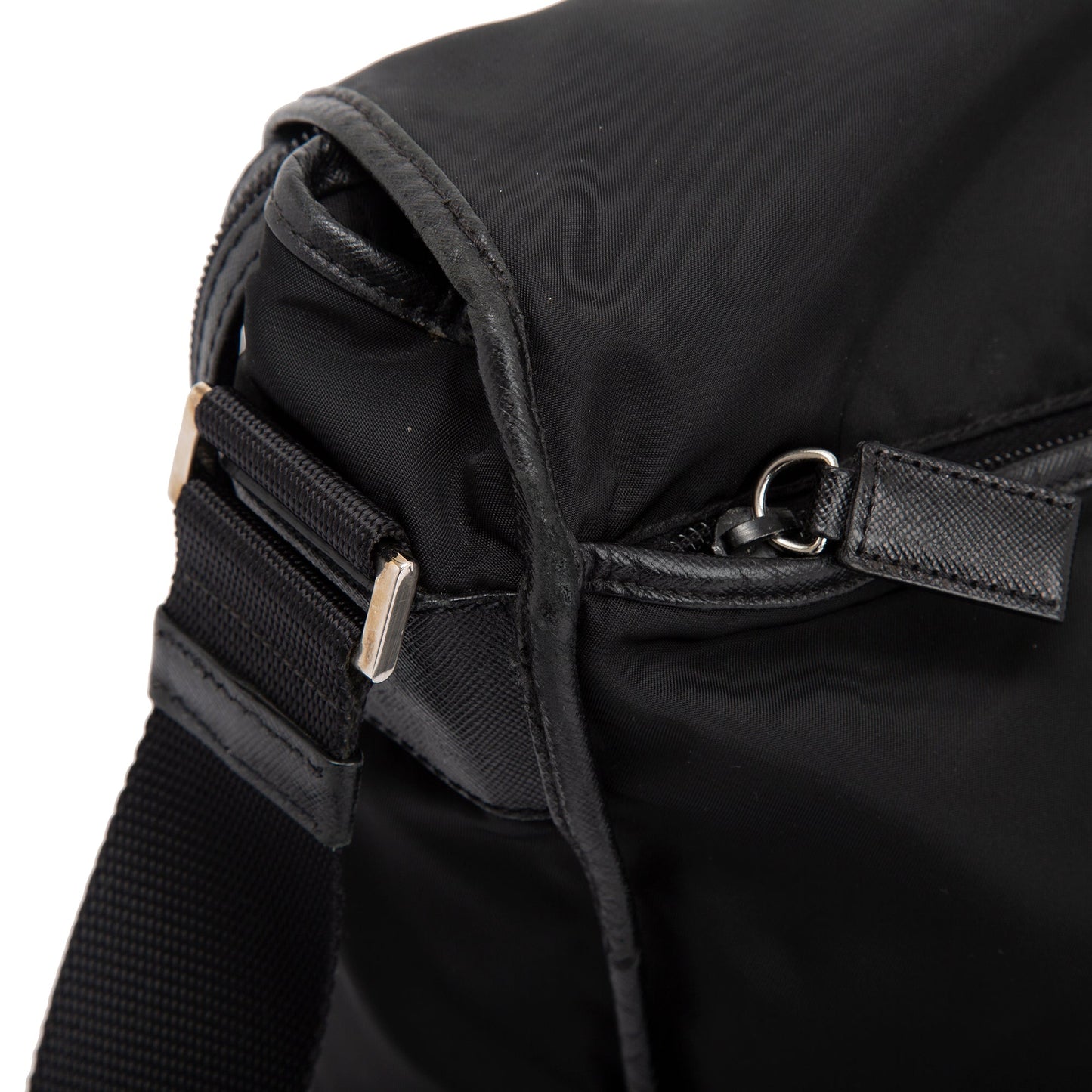Prada Saffiano-Trimmed Tessuto Nylon Messenger Bag