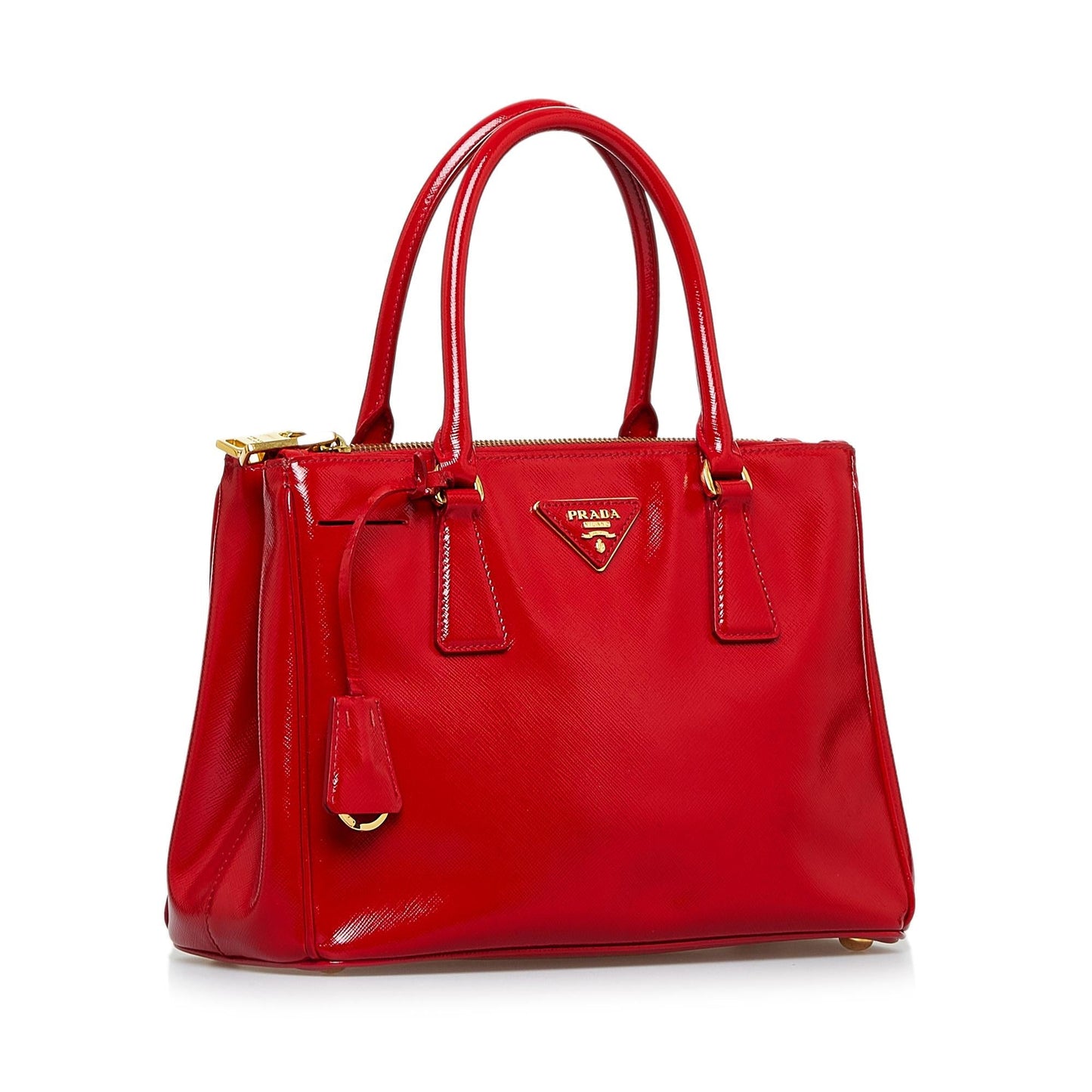 Prada Saffiano Vernice Galleria Double Zip (SHG-0AMfiu)