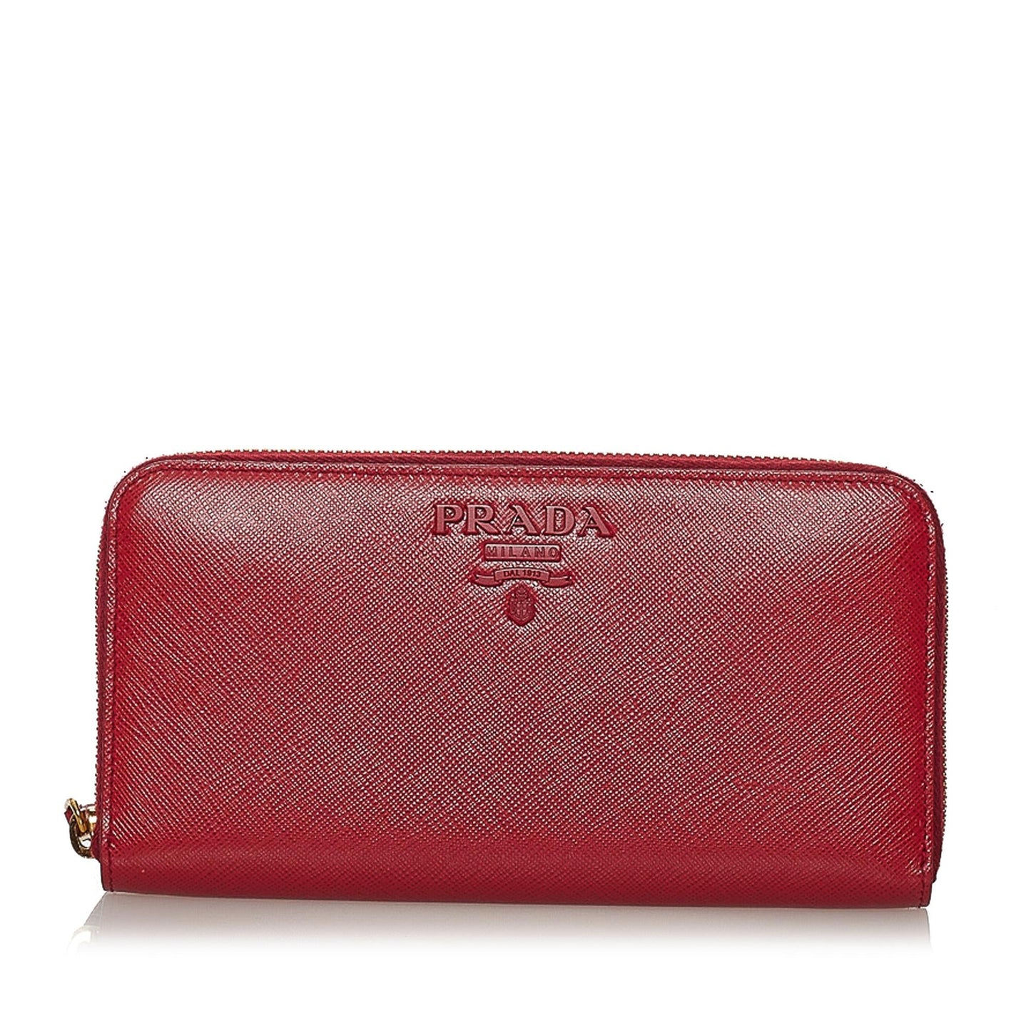 Prada Saffiano Zip Around Long Wallet (SHG-33292)