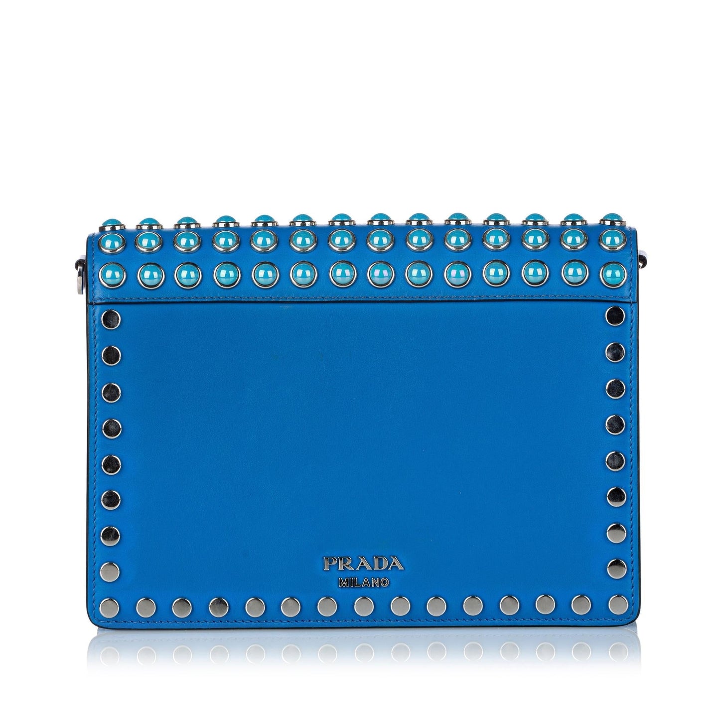Prada Studded Elektra Leather Crossbody Bag (SHG-29249)