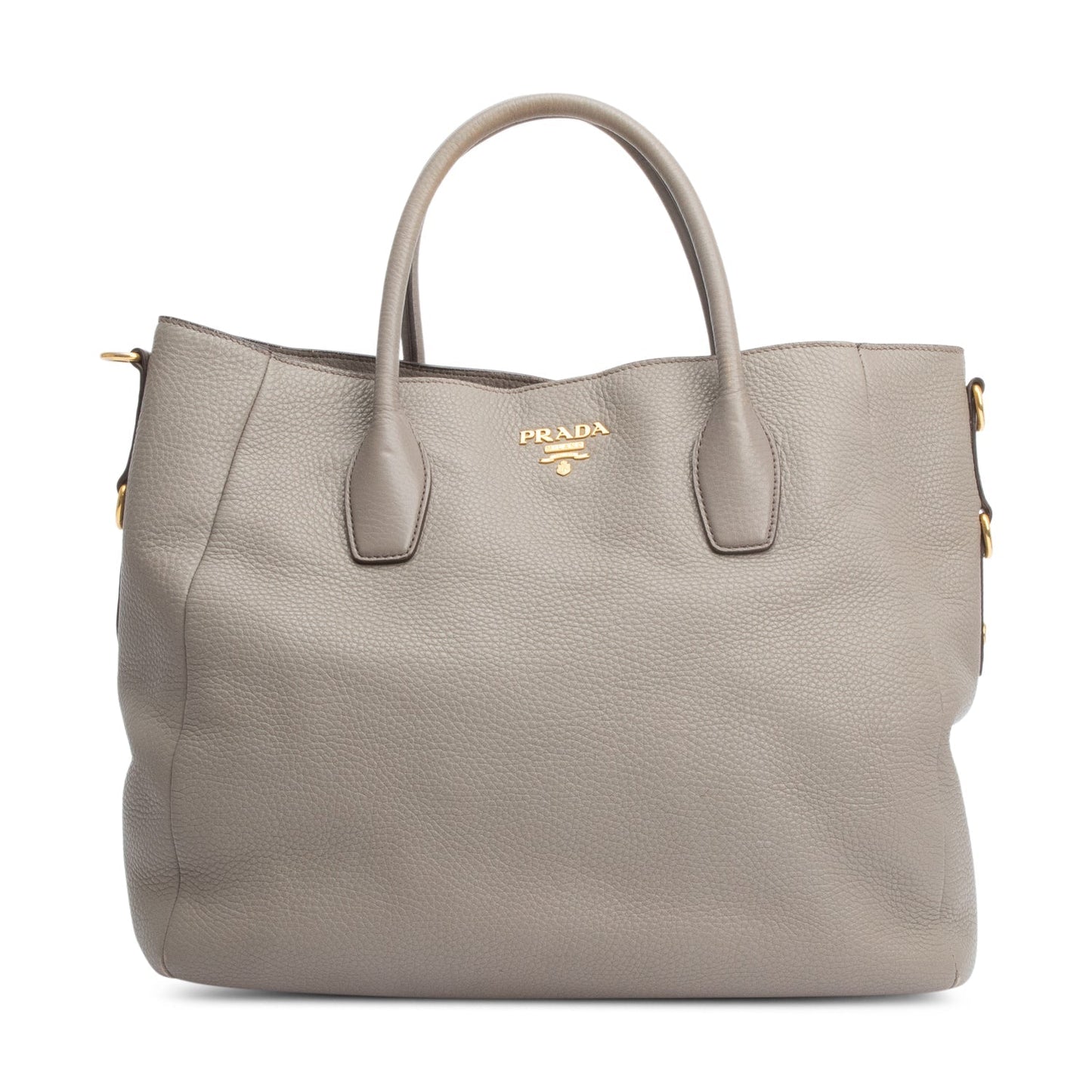 Prada Taupe Vitello Daino Leather Tote