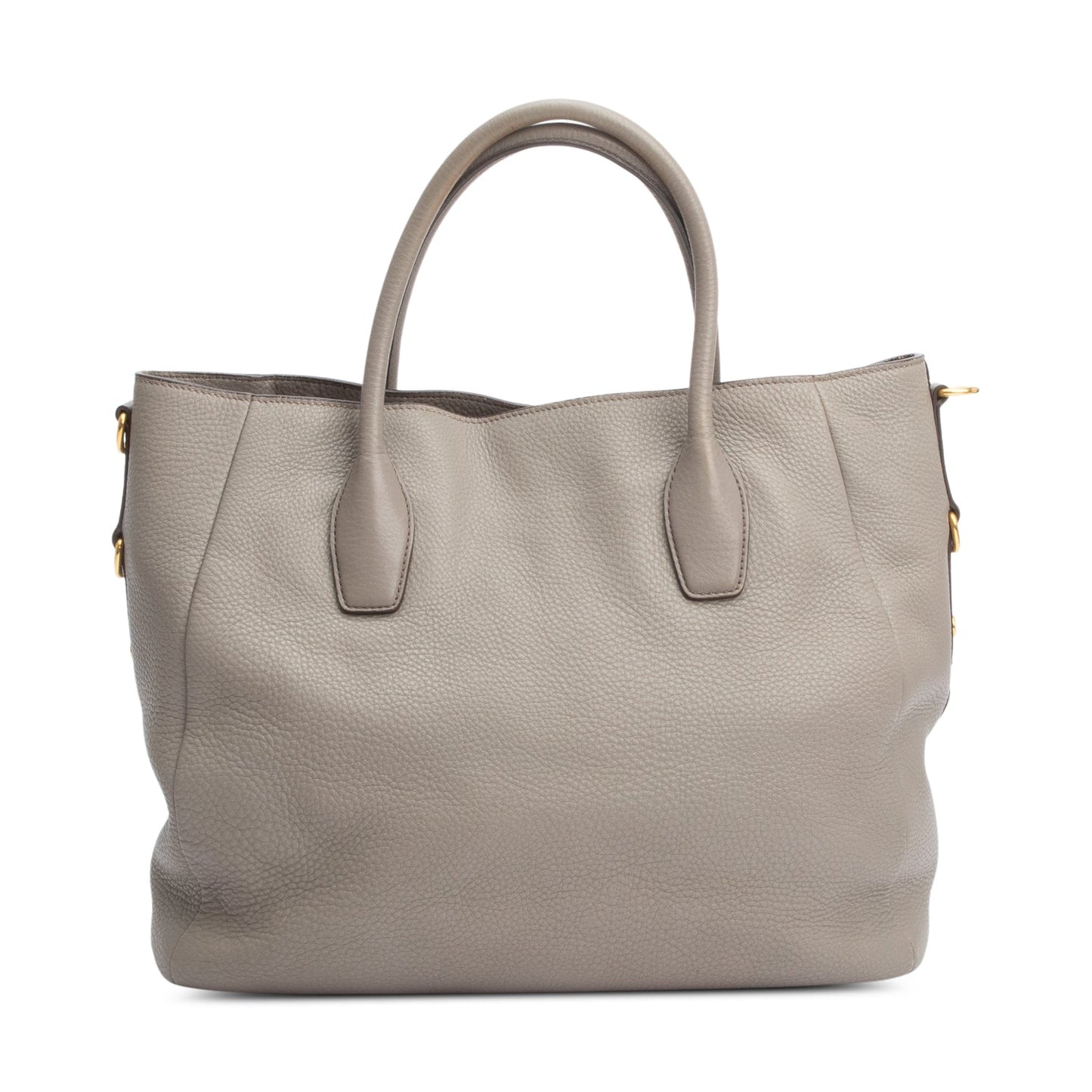 Prada Taupe Vitello Daino Leather Tote