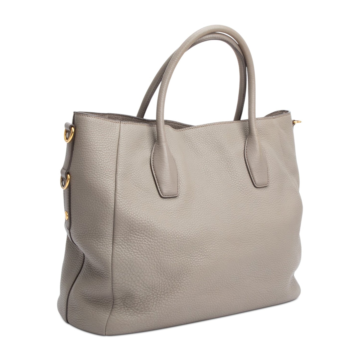 Prada Taupe Vitello Daino Leather Tote