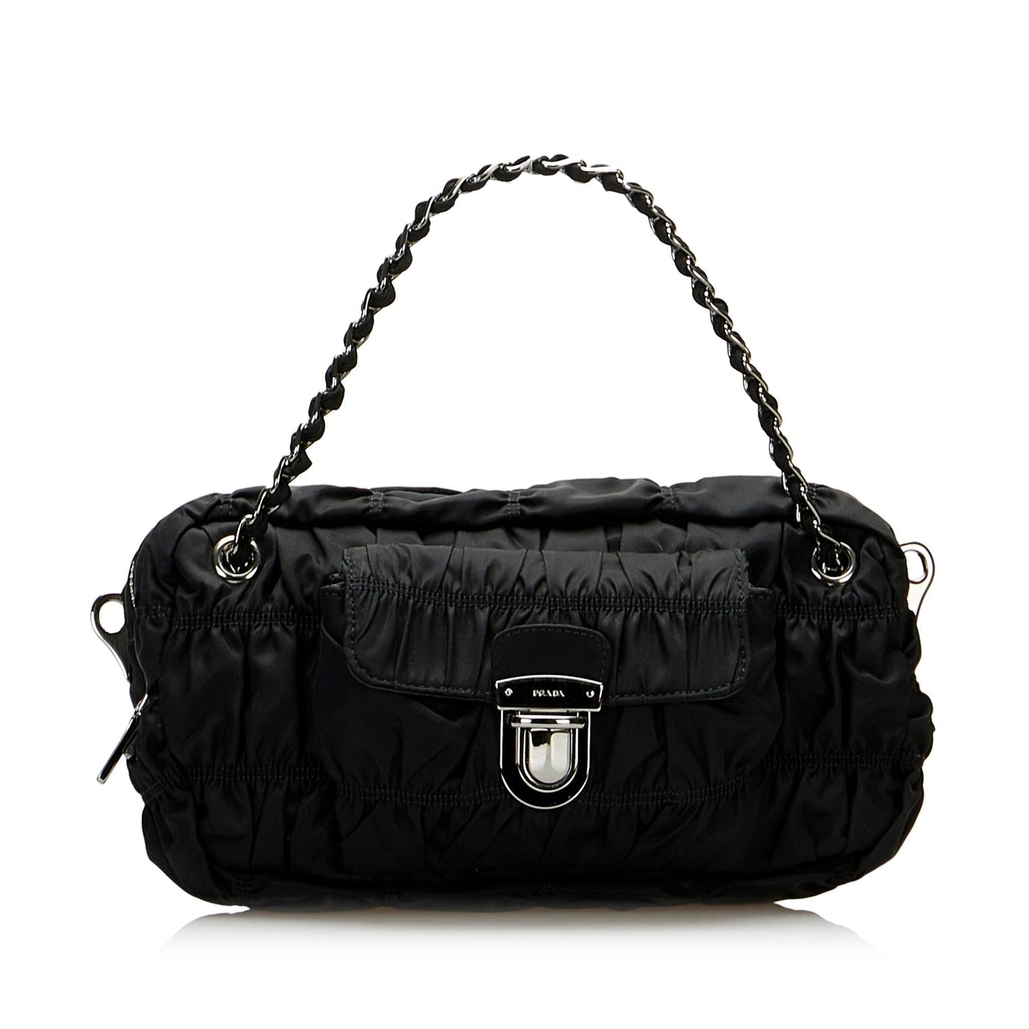 Prada Tessuto Gaufre Chain Satchel (SHG-FCxtXs)