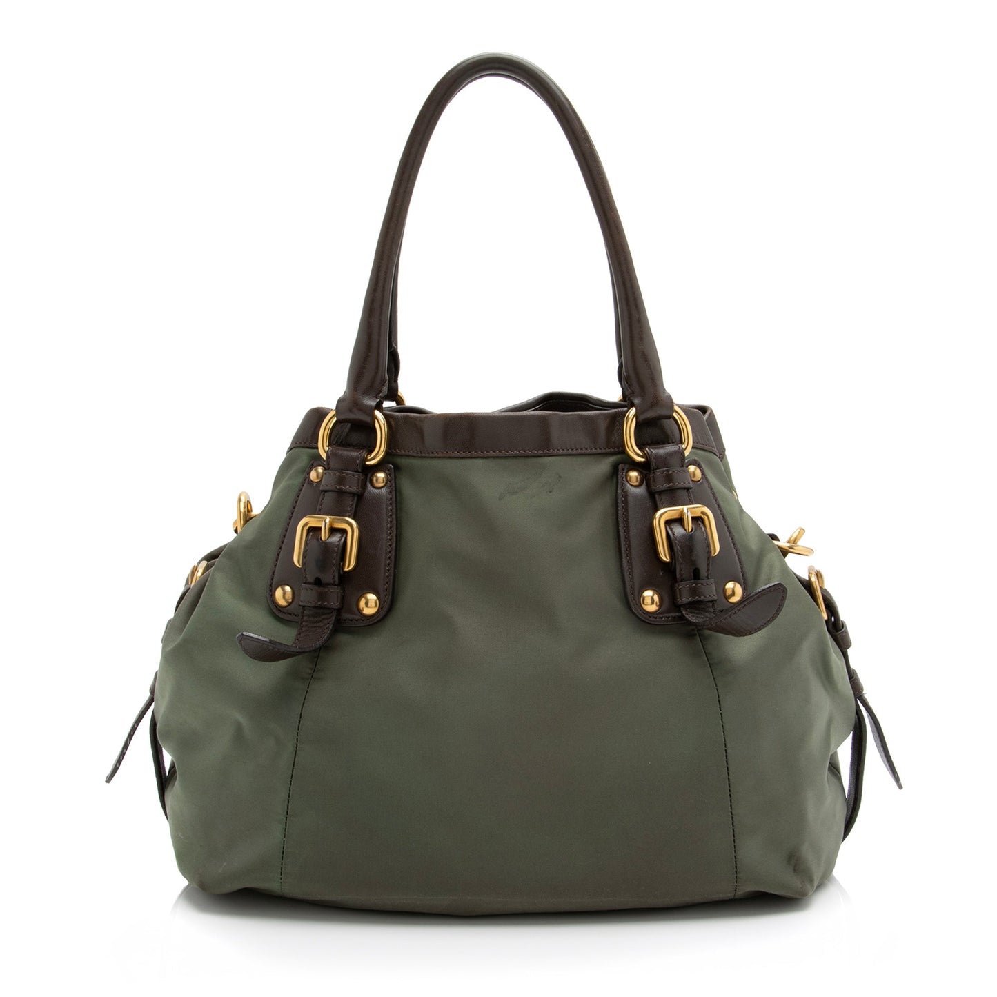 Prada Tessuto Jacquard Logo Convertible Large Tote (SHF-23519)