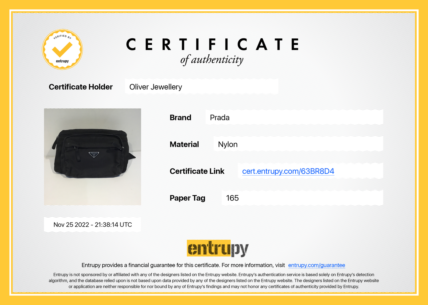 Prada Tessuto Nylon Belt Bag