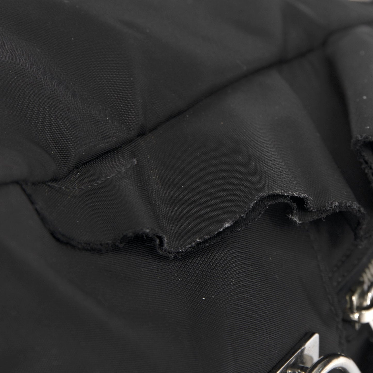 Prada Tessuto Nylon Ruffle Handle Bag